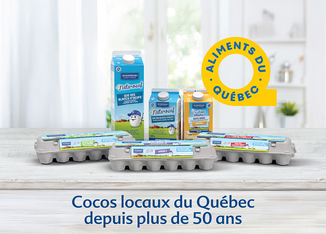 Aliments du Québec. Cocos locaux du Québec depuis plus de 50 ans.